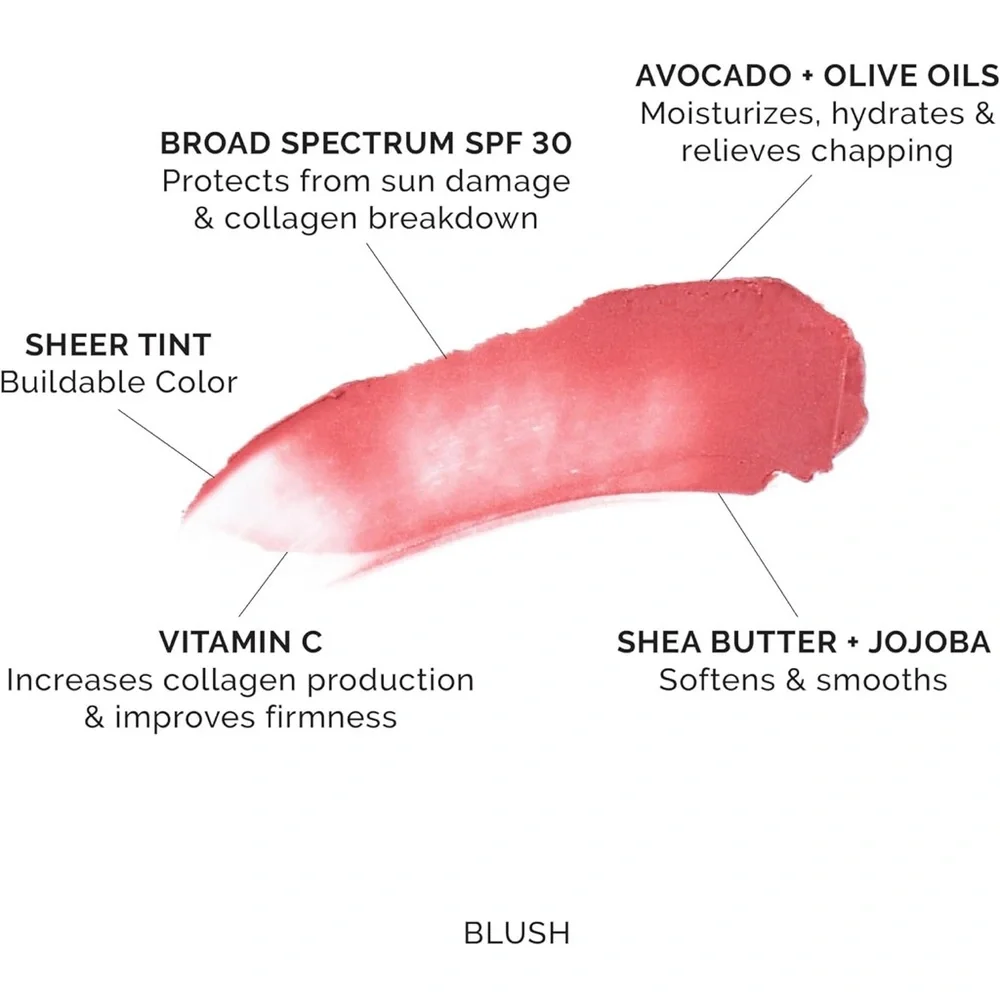 NIB MDSolarSciences Hydrating Sheer Lip Balm SPF 30 in Blush